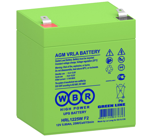 Аккумуляторная батарея WBR HRL1225W F2