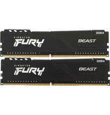 Модуль оперативной памяти Kingston 16GB FURY Beast Black Gaming DDR4 3200Mhz DIMM, CL16, 1.35V, 1RX8 (Kit of 2), RTL