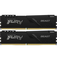 Модуль оперативной памяти Kingston 32GB FURY Beast Black Gaming DDR4 3200Mhz DIMM, CL16, 1.35V, 1Gx8 kit 2х16, RTL