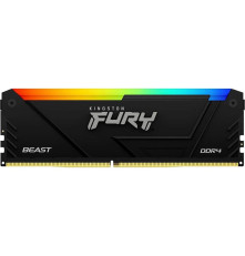 Модуль оперативной памяти Kingston 8GB FURY Beast Black RGB XMP DDR4 3200MHz DIMM, CL16, 1.35V, 288-pin, RTL