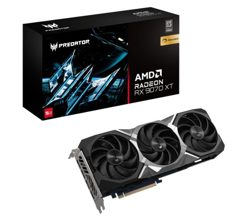 Видеокарта Acer RX9070XT PREDATOR BIFROST OC 16GB, GDDR6/256-bit