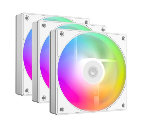 Вентилятор для корпуса ID-Cooling AS-120-ARGB-W TRIO, белый (комплект 3 шт.)
