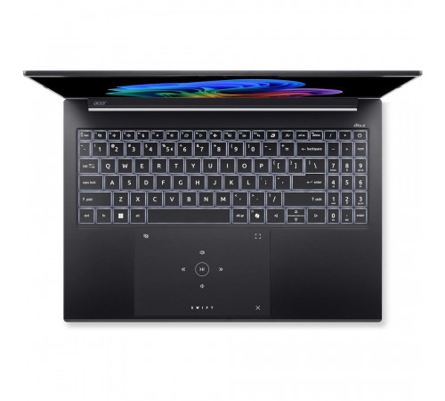 Ноутбук Acer Swift Go 16 SFG16-74-568D, Intel Core Ultra 5 226V/16Gb/SSD1Tb/16"/OLED/WUXGA+/2048x1280/120Hz/NoOS/черный