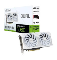 Видеокарта ASUS RTX5060 DUAL OC WHITE 8GB, GDDR7/128-bit