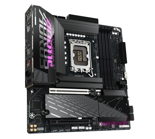 Материнская плата Gigabyte OEM B860M AORUS ELITE WIFI6E, Socket 1851, Intel®B860, 4xDDR5-6400, HDMI+DP, 2xPCI-Ex16, 4xSATA3(RAID 0/1/5/10), 3xM.2, 8Ch Audio, 1x2.5GbLan, WiFi, (4+4)xUSB2.0, (6+2)xUSB3.2, (0+1)xUSB Type-C™, mATX, RTL