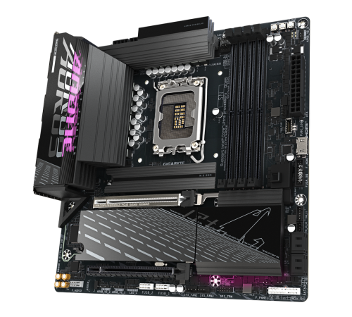 Материнская плата Gigabyte OEM B860M AORUS ELITE WIFI6E, Socket 1851, Intel®B860, 4xDDR5-6400, HDMI+DP, 2xPCI-Ex16, 4xSATA3(RAID 0/1/5/10), 3xM.2, 8Ch Audio, 1x2.5GbLan, WiFi, (4+4)xUSB2.0, (6+2)xUSB3.2, (0+1)xUSB Type-C™, mATX, RTL