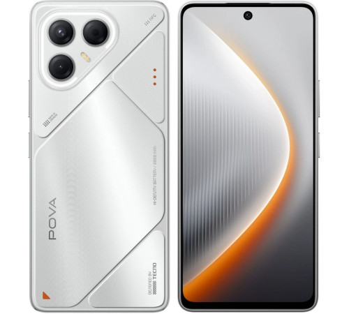 Смартфон Tecno Pova 7 8+128GB, серебристый
