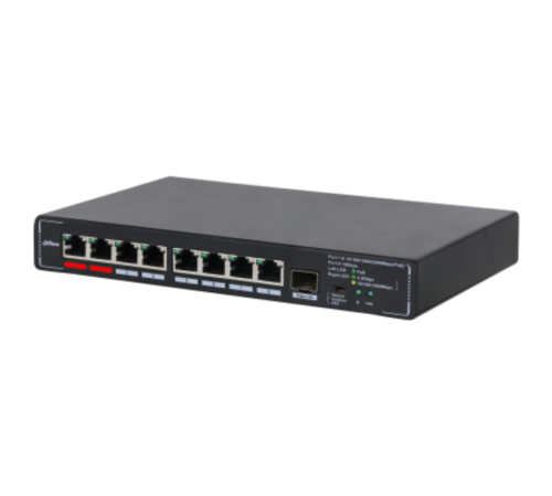 Коммутатор Dahua 9-Port Unmanaged Multi-Gigabit PoE Switch with 8-Port PoE