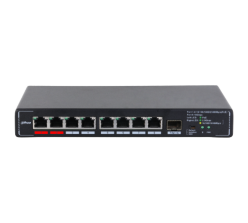Коммутатор Dahua 9-Port Unmanaged Multi-Gigabit PoE Switch with 8-Port PoE
