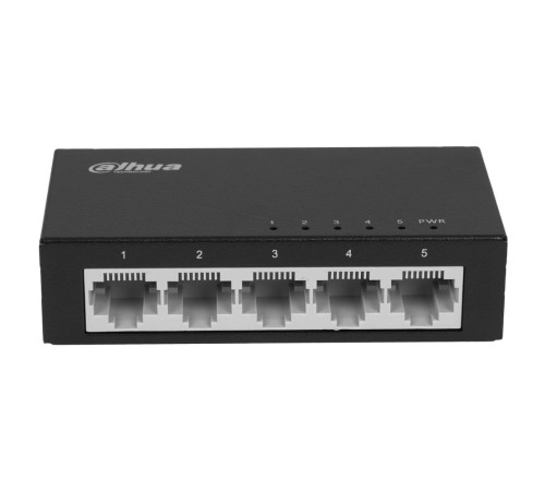Коммутатор Dahua DH-PFS3005-5ET, черный