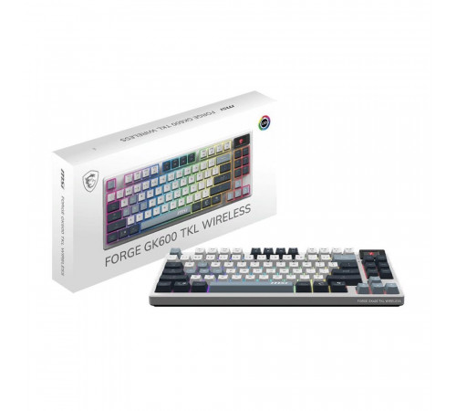 Клавиатура MSI FORGE GK600 TKL W SKY RU (S11-43RUP01-HH9)