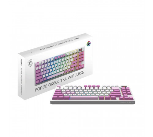 Клавиатура MSI FORGE GK600 TKL W VIOLET RU (S11-43RUQ01-HH9)