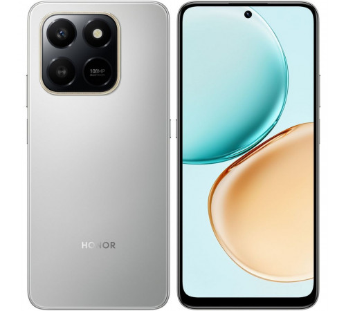 Смартфон HONOR X7d 6+128Gb серебряный (5109BXJR)