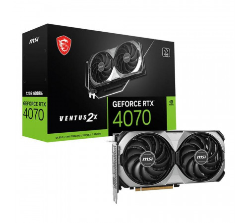 Видеокарта MSI RTX4070 VENTUS 2X E1 12GB, GDDR6/192-bit