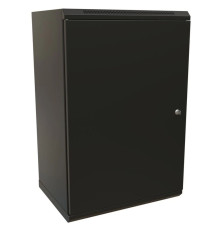 Шкаф Hyperline WRline WR-TW-2245-SR-RAL9004, настенный, 19-дюймовый (19"), 22U, 1086x600х450мм, с замком, черный