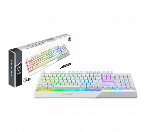 Клавиатура проводная игровая MSI VIGOR GK30, белый