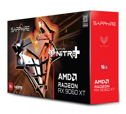 Видеокарта Sapphire RX9060XT NITRO+ OC 16GB, GDDR6/128-bit