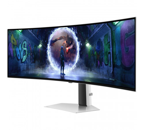 Монитор 49" Samsung Odyssey OLED G9 G93SD S49DG932SI Silver DQHD (5120x1440), OLED, 240Hz, HDMI+Micro HDMI+DP, curved