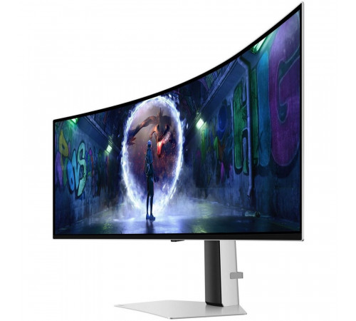 Монитор 49" Samsung Odyssey OLED G9 G93SD S49DG932SI Silver DQHD (5120x1440), OLED, 240Hz, HDMI+Micro HDMI+DP, curved