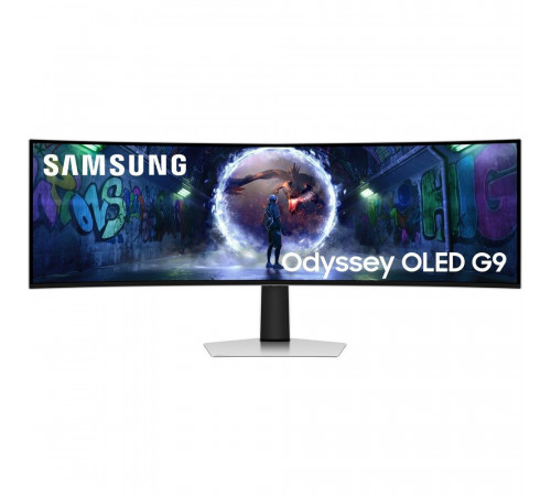 Монитор 49" Samsung Odyssey OLED G9 G93SD S49DG932SI Silver DQHD (5120x1440), OLED, 240Hz, HDMI+Micro HDMI+DP, curved