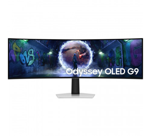Монитор 49" Samsung Odyssey OLED G9 G93SD S49DG932SI Silver DQHD (5120x1440), OLED, 240Hz, HDMI+Micro HDMI+DP, curved