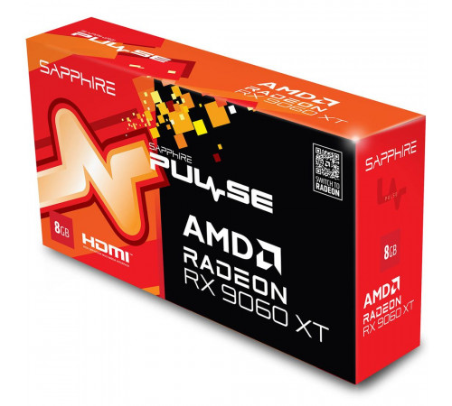 Видеокарта Sapphire RX9060XT PULSE OC 8GB, GDDR6/128-bit