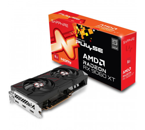 Видеокарта Sapphire RX9060XT PULSE OC 8GB, GDDR6/128-bit