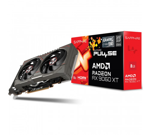 Видеокарта Sapphire RX9060XT PULSE 8GB, GDDR6/128-bit