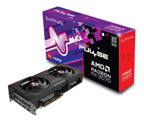 Видеокарта Sapphire RX9070 PULSE 16GB, GDDR6/256-bit