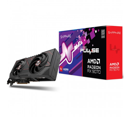 Видеокарта Sapphire RX9070 PULSE 16GB, GDDR6/256-bit