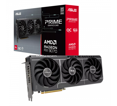 Видеокарта ASUS RX9070 PRIME EVO OC 16GB, GDDR6/256-bit