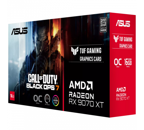Видеокарта ASUS RX9070XT TUF GAMING COD BO7 SPECIAL EDITION OC 16GB, GDDR6/256-bit