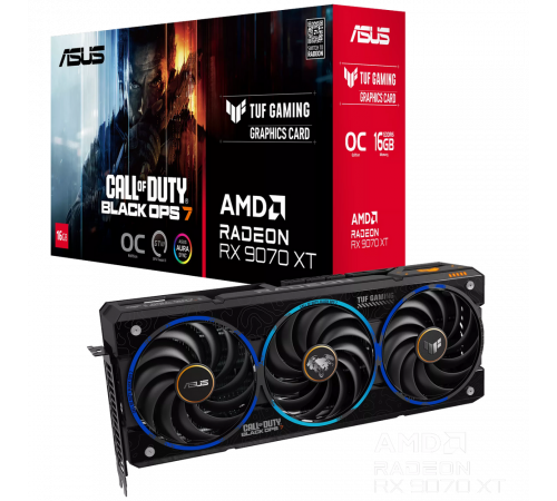 Видеокарта ASUS RX9070XT TUF GAMING COD BO7 SPECIAL EDITION OC 16GB, GDDR6/256-bit