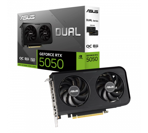 Видеокарта ASUS RTX5050 DUAL OC 8GB, GDDR6/128-bit