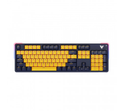 Клавиатура проводная игровая RAPOO V500PRO-Multi-Mode, желтый/синий
