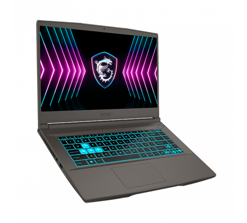 Ноутбук MSI Thin 15, Intel Core 7 240H/16Gb/SSD512Gb/RTX4050 6Gb (45W)/15.6"/IPS/FHD/1920x1080/144Hz/NoOS/серый