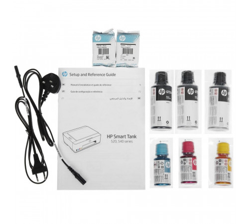 МФУ HP Smart Tank 520, А4, струйное, цветное, 22стр/мин, 4800x1200dpi, 980МГц, 64Мб,USB (1F3W2A)