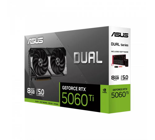Видеокарта ASUS RTX5060Ti DUAL 8GB, GDDR7/128-bit