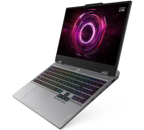 Ноутбук Lenovo LOQ 15AHP10, AMD Ryzen 7 250/16Gb/SSD512Gb/RTX5060 8Gb (100W)/15.6"/IPS/FHD/1920x1080/144Hz/Win11 (SL English)/серый
