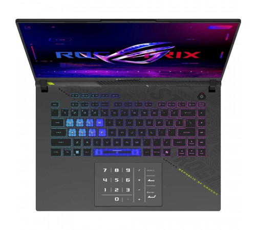Ноутбук ASUS ROG Strix G16 G614PR-RV089, AMD Ryzen 9 8940HX/32Gb/SSD1Tb/RTX5070 Ti 12Gb (140W)/16"/IPS/WUXGA/1920x1200/165Hz/NoOS/серый