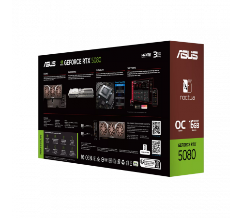 Видеокарта ASUS RTX5080 NOCTUA OC 16GB, GDDR7/256-bit