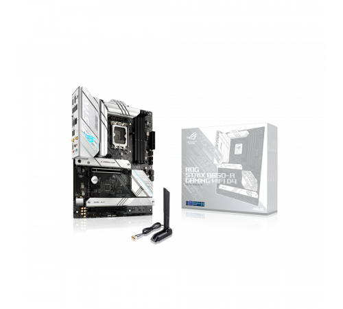 Материнская плата ASUS ROG STRIX B660-A GAMING WIFI D4 LGA1700 ATX 4xDDR4 2xPCIEx16 2xPCIEx1 3xM.2 2xUSB-C DP HDMI 2.5GLAN Wi-Fi6