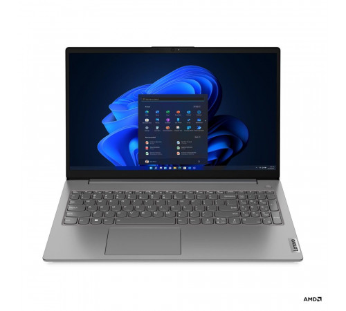 Ноутбук Lenovo V15 G4 ABP, AMD Ryzen 7 7730U/16Gb (soldered D4)/SSD512Gb/UMA/15.6"/TN/FHD/1920x1080/60Hz/Win11 (SL English)/RJ-45/серый