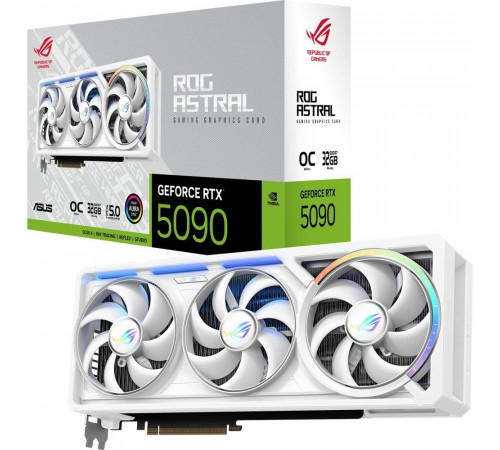 Видеокарта ASUS RTX5090 ROG ASTRAL OC WHITE 32GB, GDDR7/512-bit