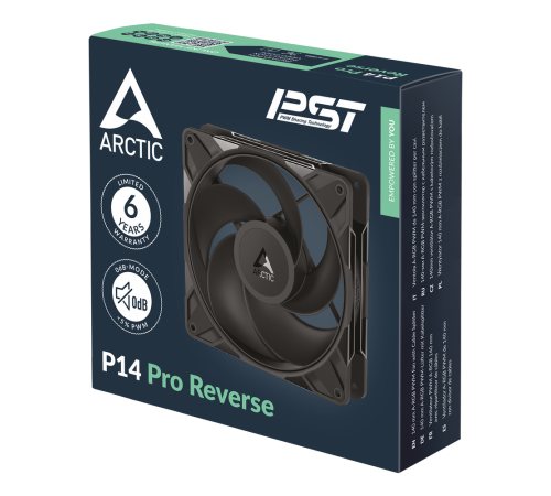 Вентилятор для корпуса ARCTIC P14 Pro Reverse, черный