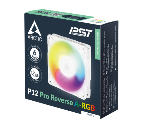 Вентилятор для корпуса ARCTIC P12 Pro Reverse - A-RGB , белый