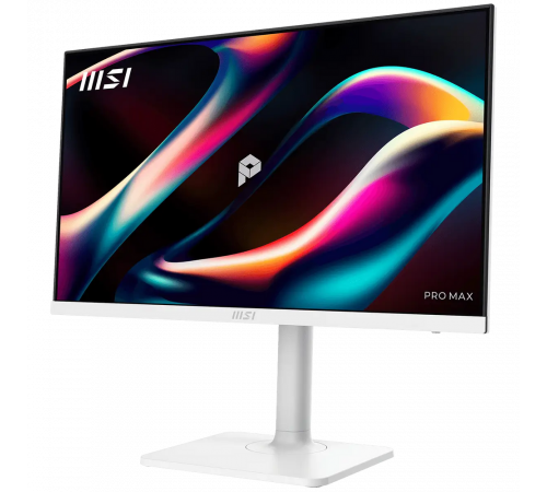 Монитор 27" MSI PRO MAX 271QPHW E14  IPS, 2560x1440, 144Hz, 4ms, 300сd/m, 1500:1, HDR | 2xHDMI(2.0b), DP(1.2a), Type-C(PD-65W), 2xUSB3.2 | HAS, Pivot, Swivel, InPSU, Speakers, Vesa 75, White