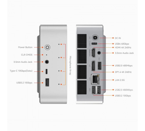 Мини-компьютер Beelink BL/SER9 PRO/255/24G/1TB/Space Gray