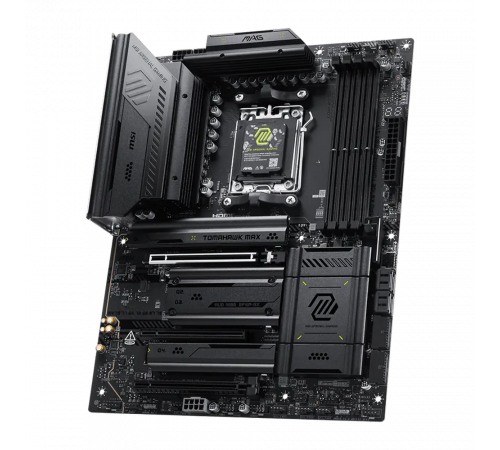 Материнская плата MSI MAG X870E TOMAHAWK MAX WIFI X870E, AM5, 4*DDR5, 3*PCIEx16, 4*M.2, 2*TypeC, 2*USB3.2Gen2, 7*USB3.2Gen1, 8*USB2.0, 4*SATA3.0, 5G, 2*Type-C(DP), HDMI, ATX, RTL