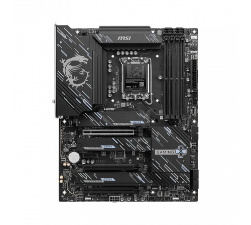 Материнская плата MSI Z890 GAMING PLUS WIFI6E Z890, LGA1851, 4*DDR5, 3*PCIEx16, 1*PCIEx1, 4*M.2, 2*TypeC, 1*USB3.2Gen2, 6*USB3.2Gen1, 8*USB2.0, 4*SATA3.0, 5G, DP, HDMI, ATX, RTL
